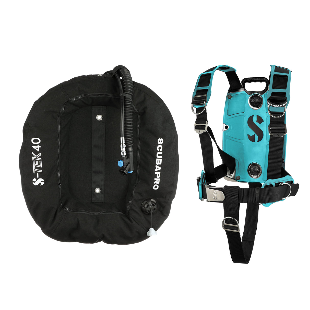 ScubaPro S-TEK Donut Wing + S-TEK Pro Harness SS + Back Shoulder Waist Pad