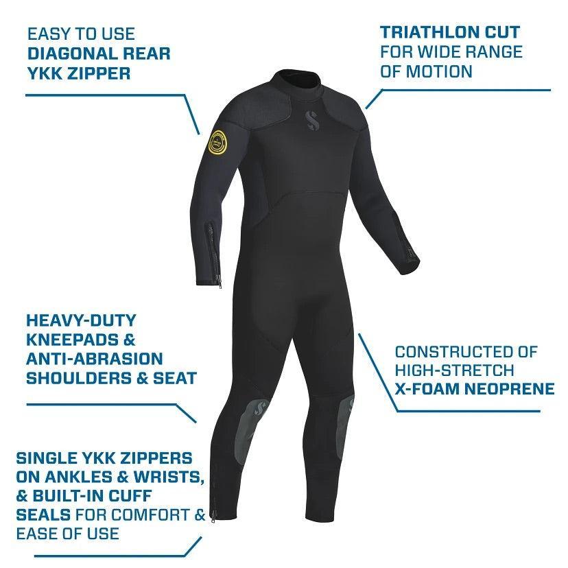 Scubapro Oneflex Steamer 7 mm B-Zip Men's Wetsuits