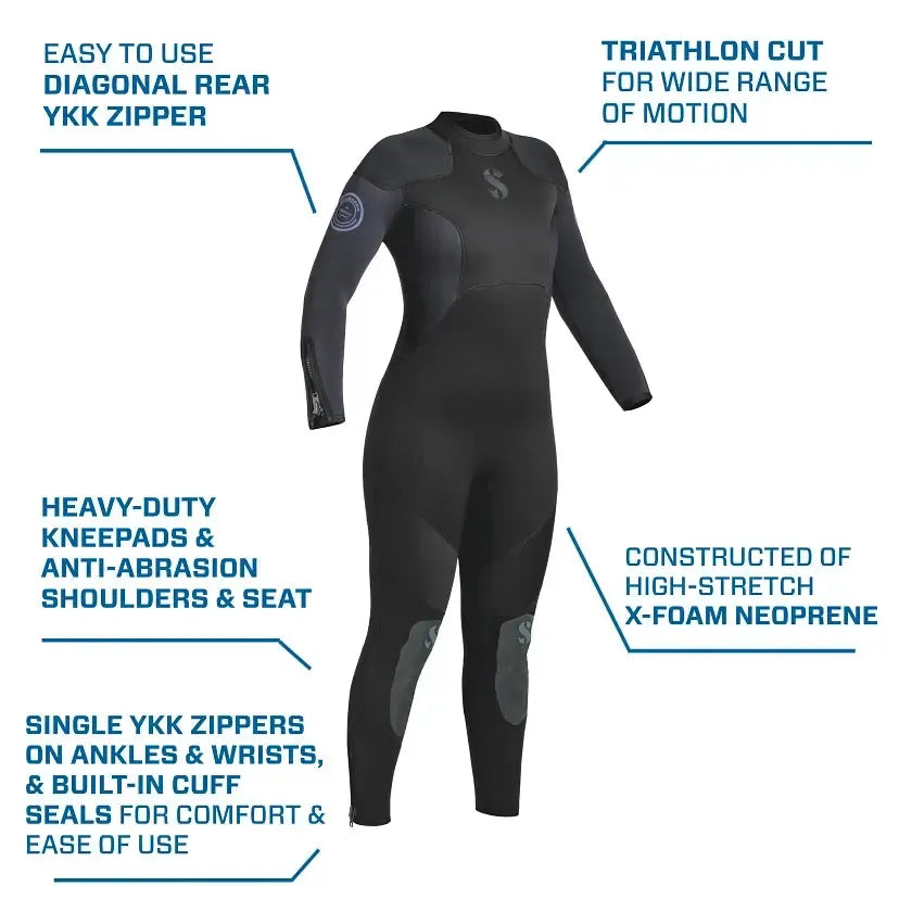 Scubapro Oneflex Steamer 7 mm B-Zip Women's Wetsuits