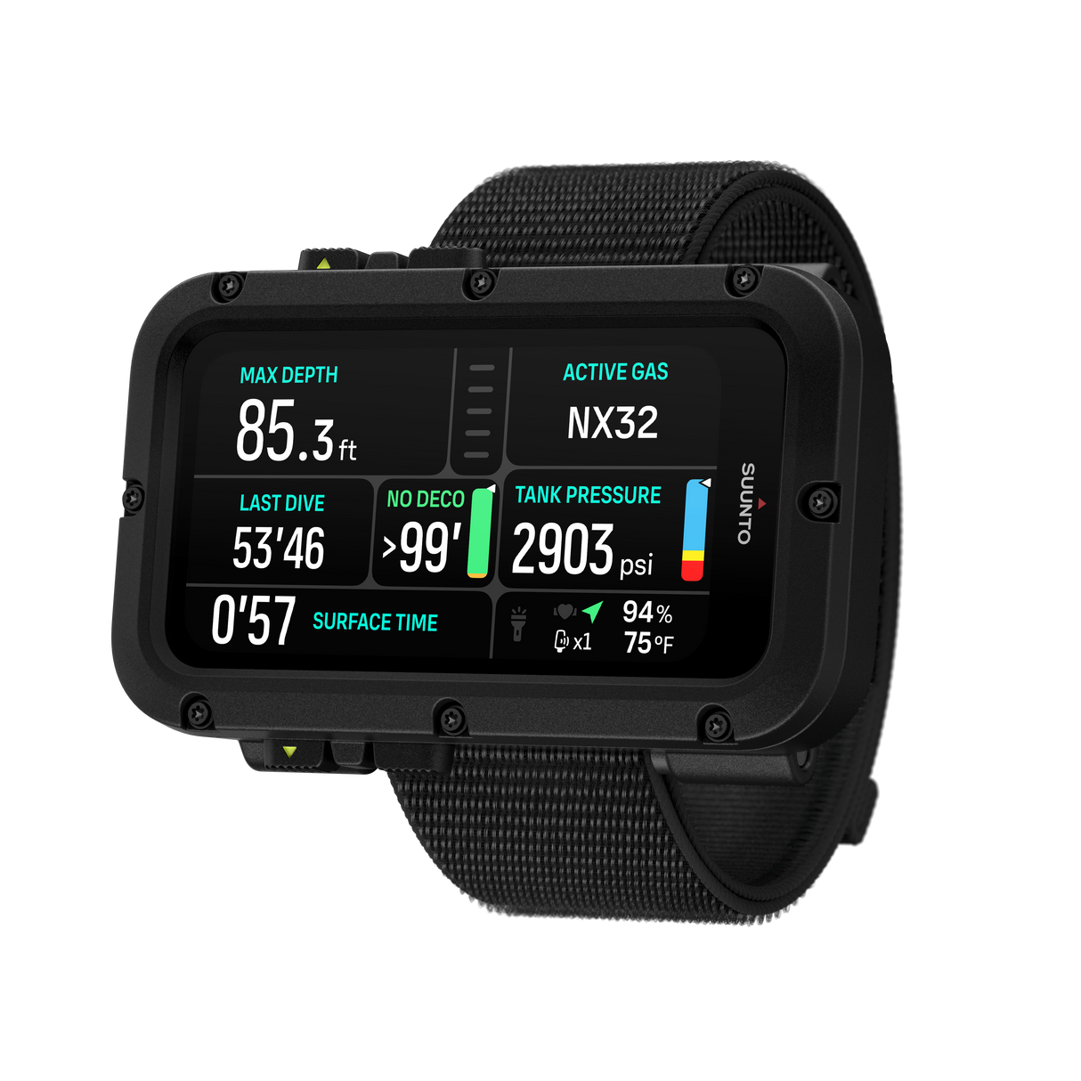 Suunto Nautic Elastic Textile Strap Durable Dive Ready Comfort Band