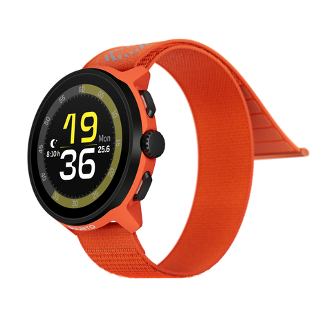 Suunto Run Coral Orange perspective watchface