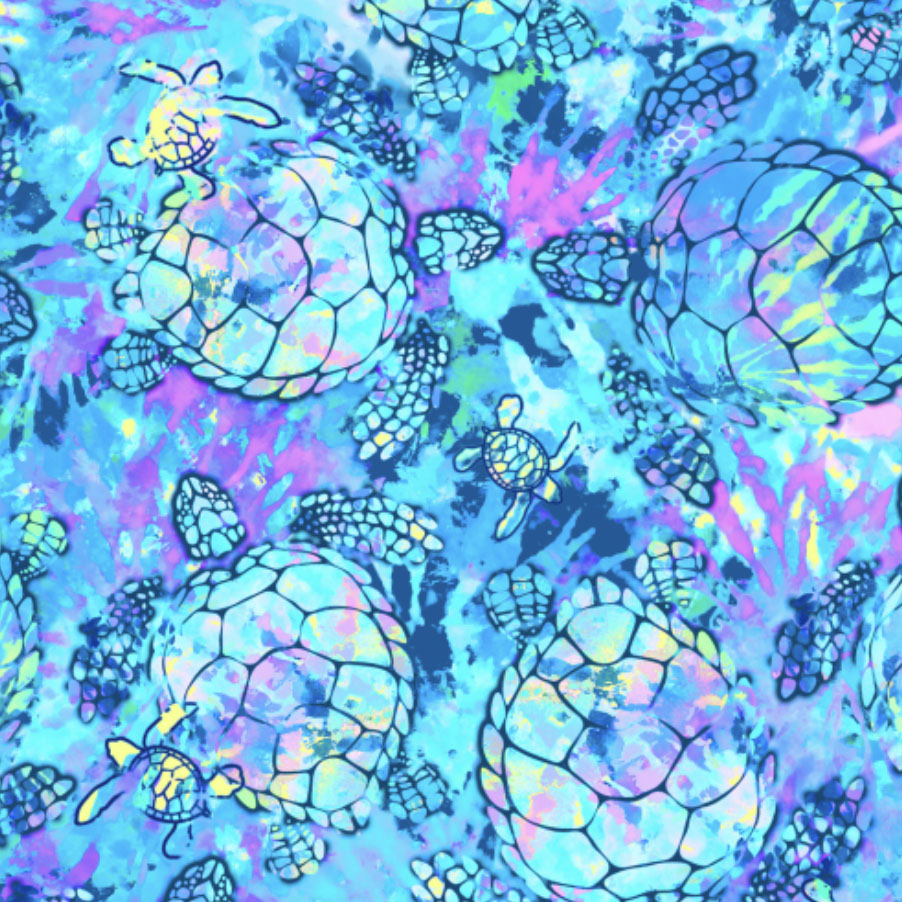 Spacefish Army Turtle Tie Dye Dive Socks