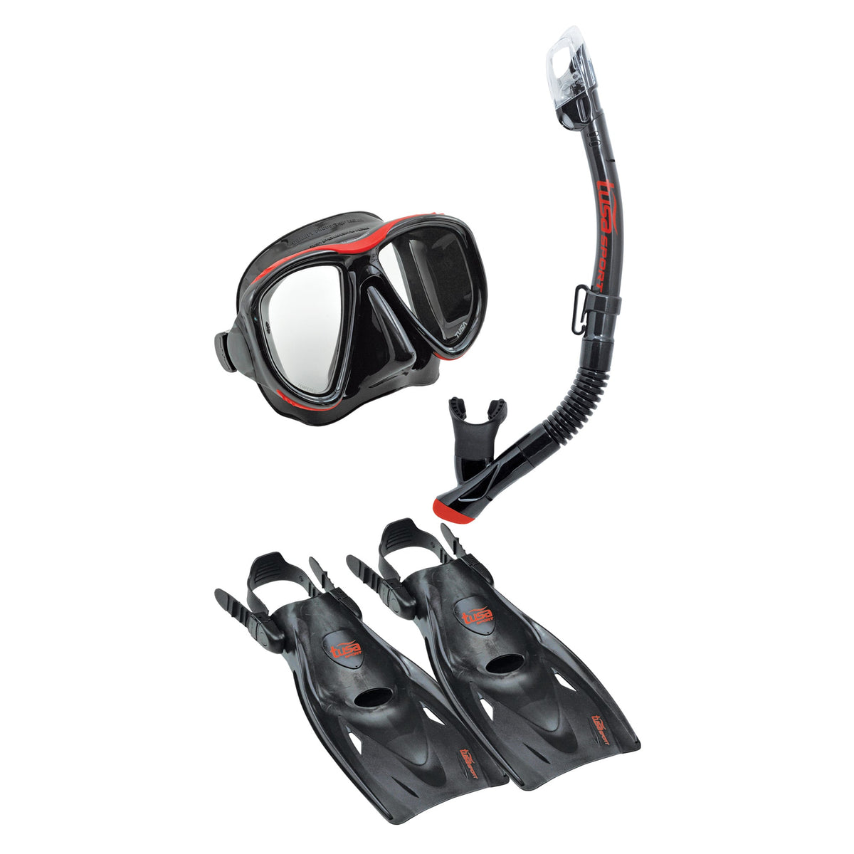 Tusa Powerview Dry Adult Travel Set - Black/Vivid Purple