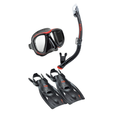 Tusa Powerview Dry Adult Travel Set - Black/Vivid Purple