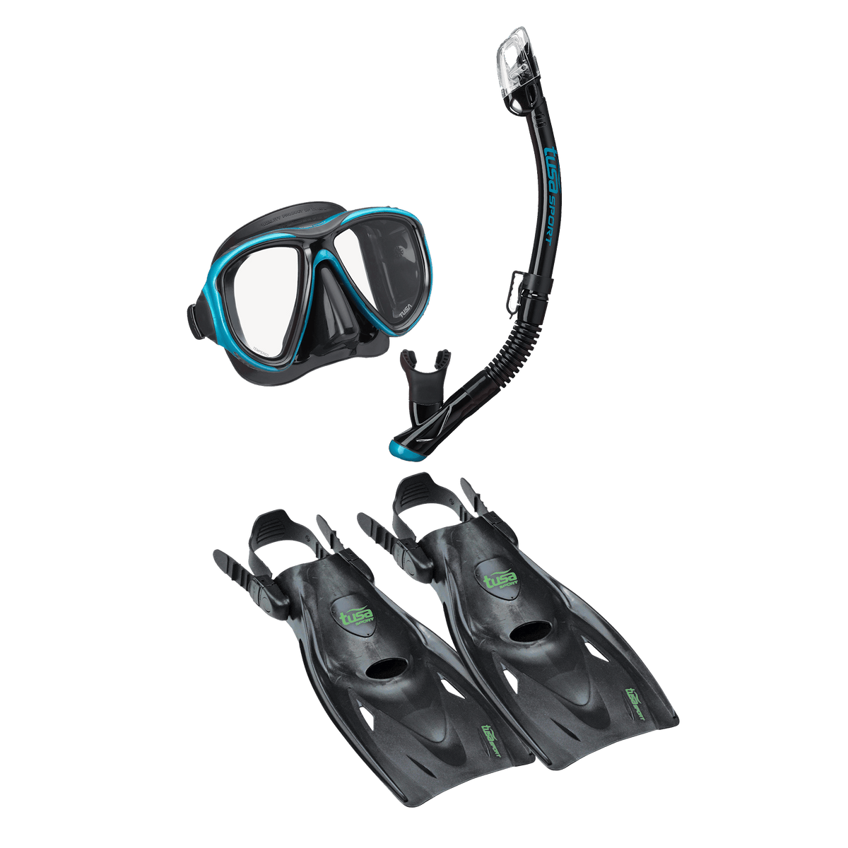 Tusa Powerview Dry Adult Travel Set - Black/Vivid Purple