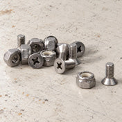 Open Box Zeagle Bolt Kit - 0.25” Bolt and nut — default, open box, lightly used on off-white work table