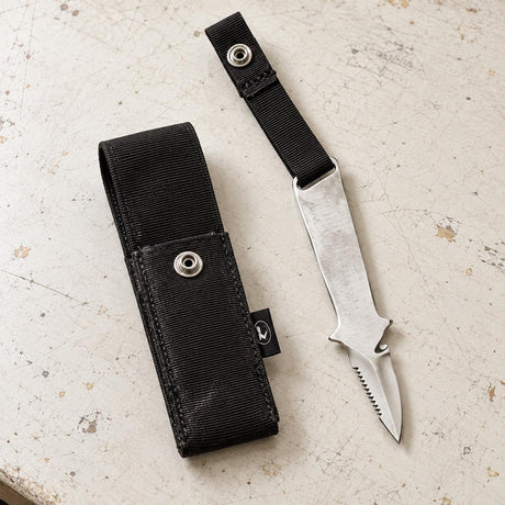 Open Box Zeagle BC Knife w/Sheath — default, open box, lightly used on off-white work table