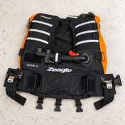 Open Box Zeagle Code 3, Rescue Vest with Inflator Hose — default — open-box overhead flat lay