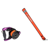 Apeks Reel + DSMB Package – Ascend Dive Reel + 1.4 m DSMB — Black/Purple