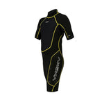 Akona 2.5mm Men's Shorty Back Zip Yellow Black Wetsuit-S-