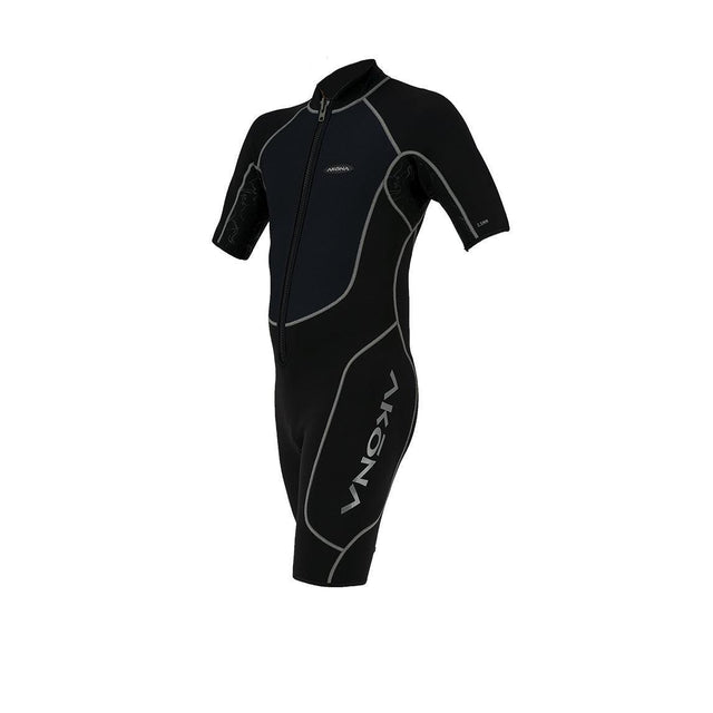 Akona 2.5mm Men's Shorty Front Zip Wetsuit Black-S-