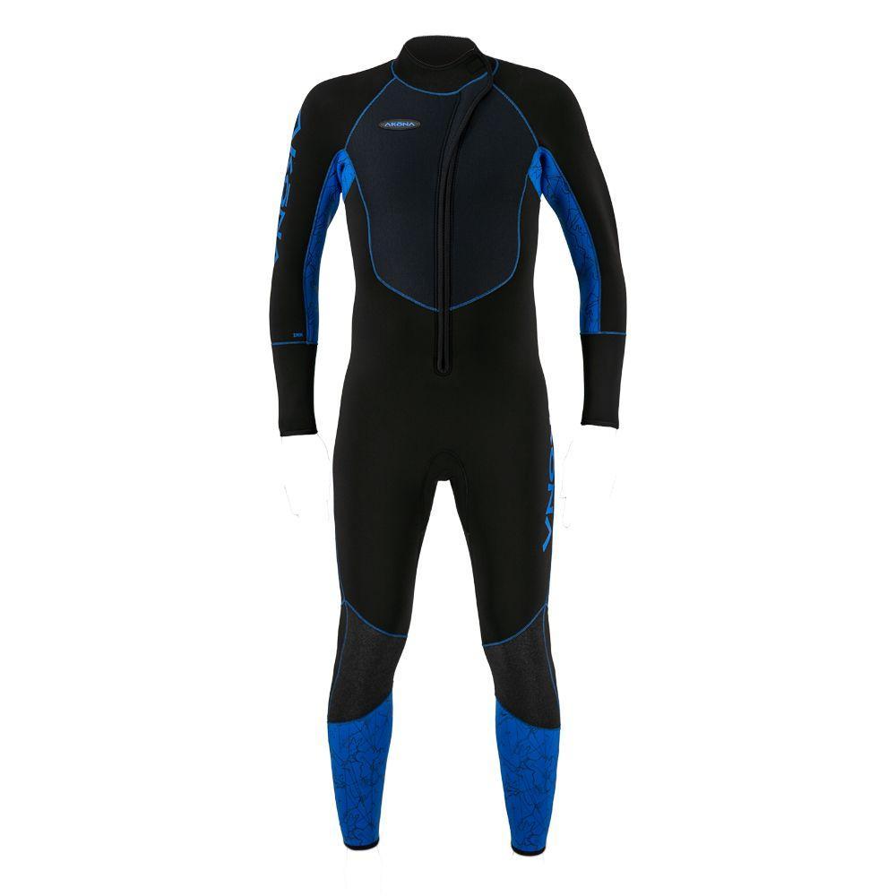 Akona 3mm Men's Front Zip Full Blue Wetsuit-