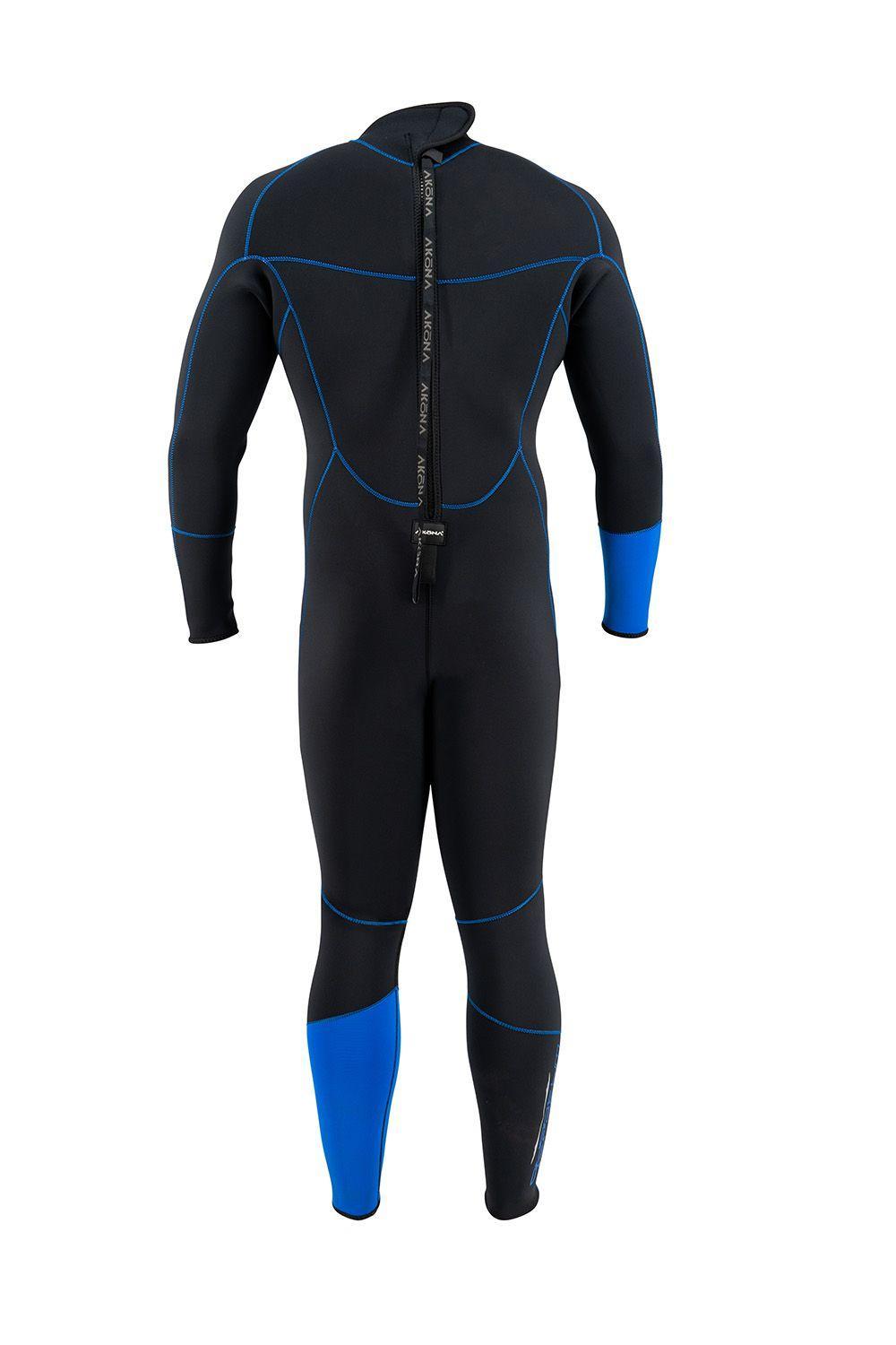 Akona 3mm Men's Quantum Stretch Full Suit Wetsuit Blue-