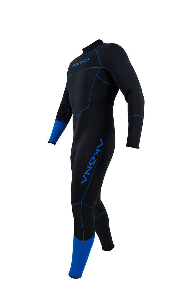 Akona 3mm Men's Quantum Stretch Full Suit Wetsuit Blue-