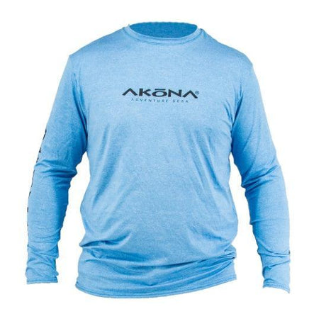 AKONA Long Sleeve Men's Sun Shirt-Blue-M-