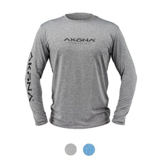 AKONA Long Sleeve Men's Sun Shirt-Titanium-S-