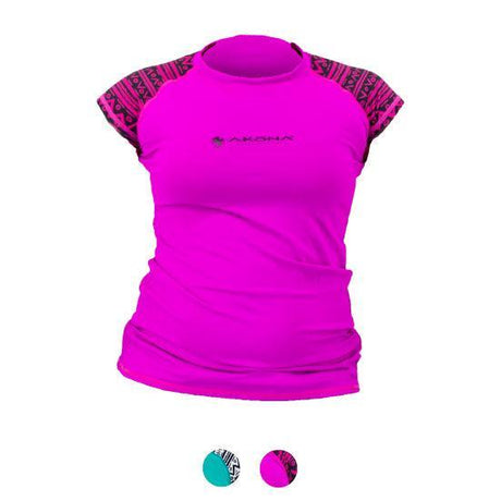 AKONA Short Sleeve Women's Sun Shirt-Magenta-S-