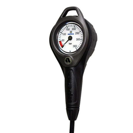 Apeks Pressure Gauge with Boot & Hose 360 Bar Black/Black-