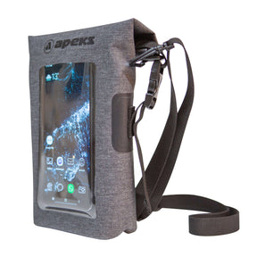 Apeks Small Dry Dive Phone Case Bag Grey/Black-