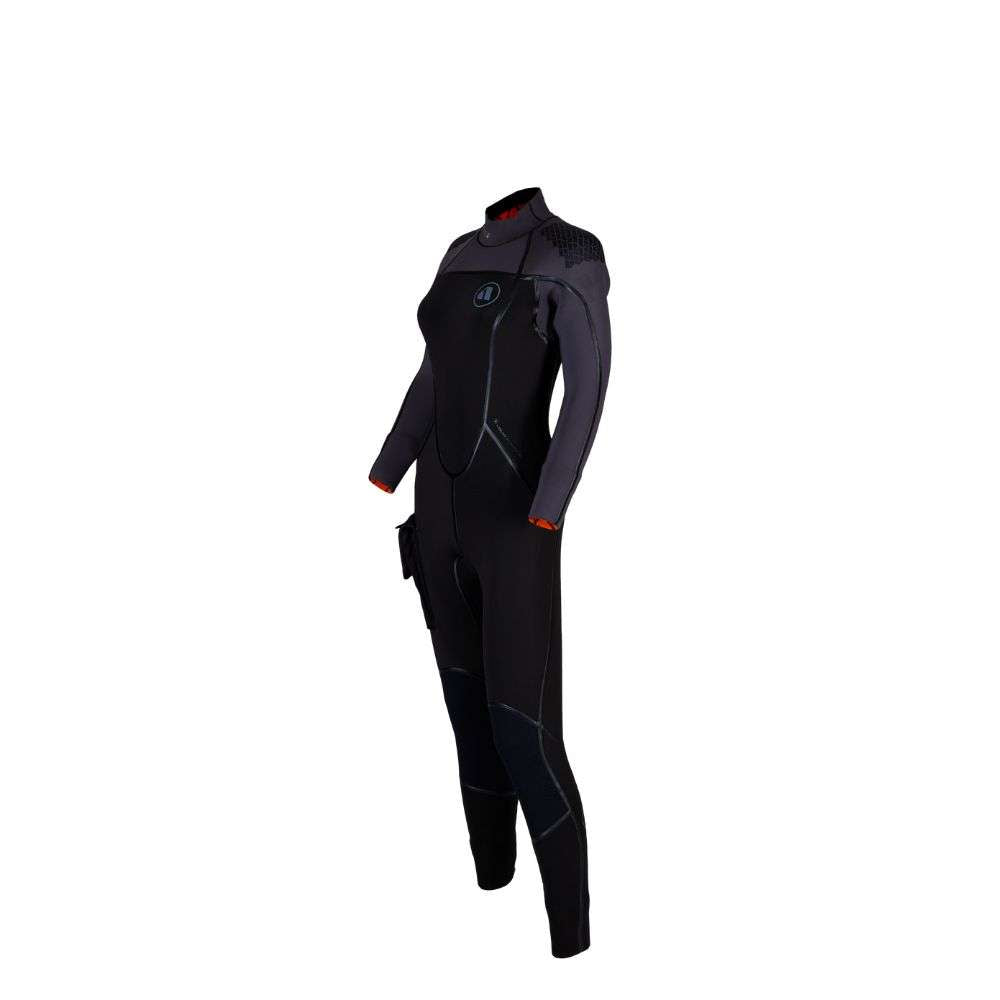 Apeks Thermiq Dive Wetsuit 5mm Womens-Black/Grey-XS-