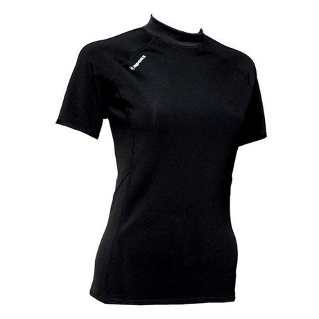 Apeks Thermiq Women's Carbon Short Sleeve Dive Top-Black/Bright Green-S-