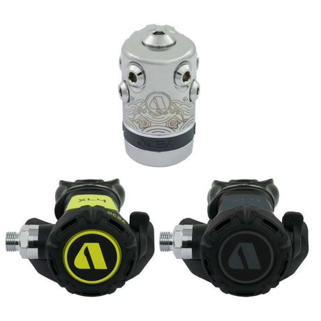 Apeks XL4 OCEA STAGE 3 Dive Regulator + Octopus Black/Light Blue-DIN-Black Grey-