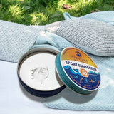 Applying Stream2Sea SPF 40 sunscreen balm