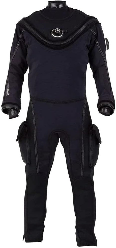 Aqualung Fusion Bullet w/ Aircore Drysuit Black White-Black/White-2XS/XS-