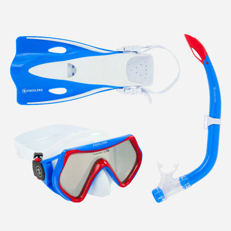 Aqualung HERO Snorkeling Set-White - Blue-L/XL-
