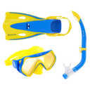 Aqualung HERO Snorkeling Set-Yellow - Blue - Lm-Lens Mirror-L/XL-
