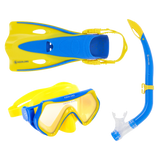 Aqualung HERO Snorkeling Set-Yellow - Blue - Lm-Lens Mirror-L/XL-