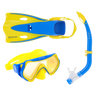 Aqualung HERO Snorkeling Set-Yellow - Blue - Lm-Lens Mirror-L/XL-