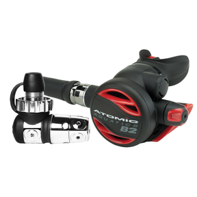 Atomic Aquatics B2 Regulator Set with Color Kit Included-Din Sealed-Red-