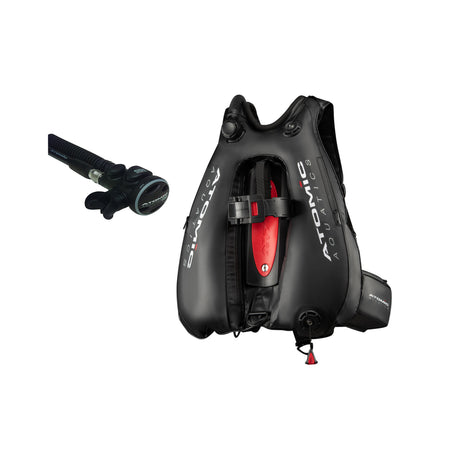 Atomic Aquatics BC2 BCD and SS1 Safe Second Inflator Diving Package-Small-Titanium Black-