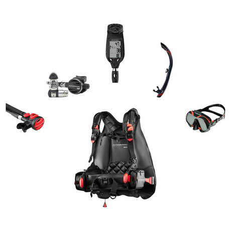 Atomic Aquatics Elite Scuba Package – BC2 BCD + B2 Regulator + SS1 Octo + ProPlus 4.0 Computer + Venom Mask & SV2 Snorkel —…