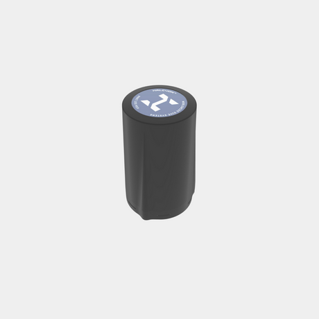 Halcyon Symbios Tank Pod transmitter top view with Halcyon logo