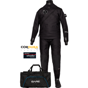 Bare HDC Cordura Mens Tech Drysuit-Black-S-