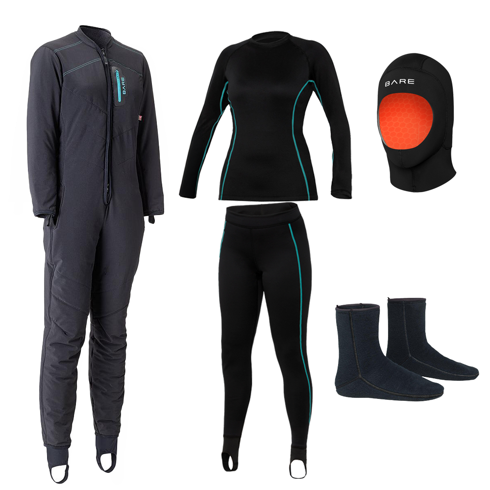 BARE WOMEN'S POLAR STRETCH DRYSUIT PACKAGE #2