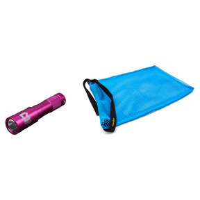 BigBlue Lobster Season Package – AL1300NP 1300 Lumen Narrow Beam Light + Free Morifish Game Bag — Hot Pink