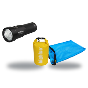 BigBlue Lobster Season Package – TL2600P 2600 Lumen Narrow Beam Tech Light + Free Morifish Game Bag — Glossy Black