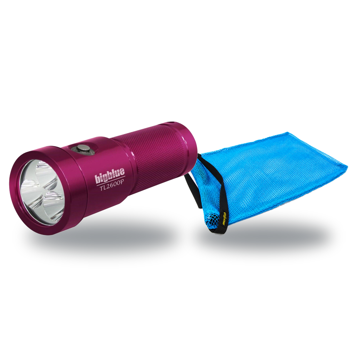 BigBlue Lobster Season Package – TL2600P 2600 Lumen Narrow Beam Tech Light + Free Morifish Game Bag — Glossy Pink