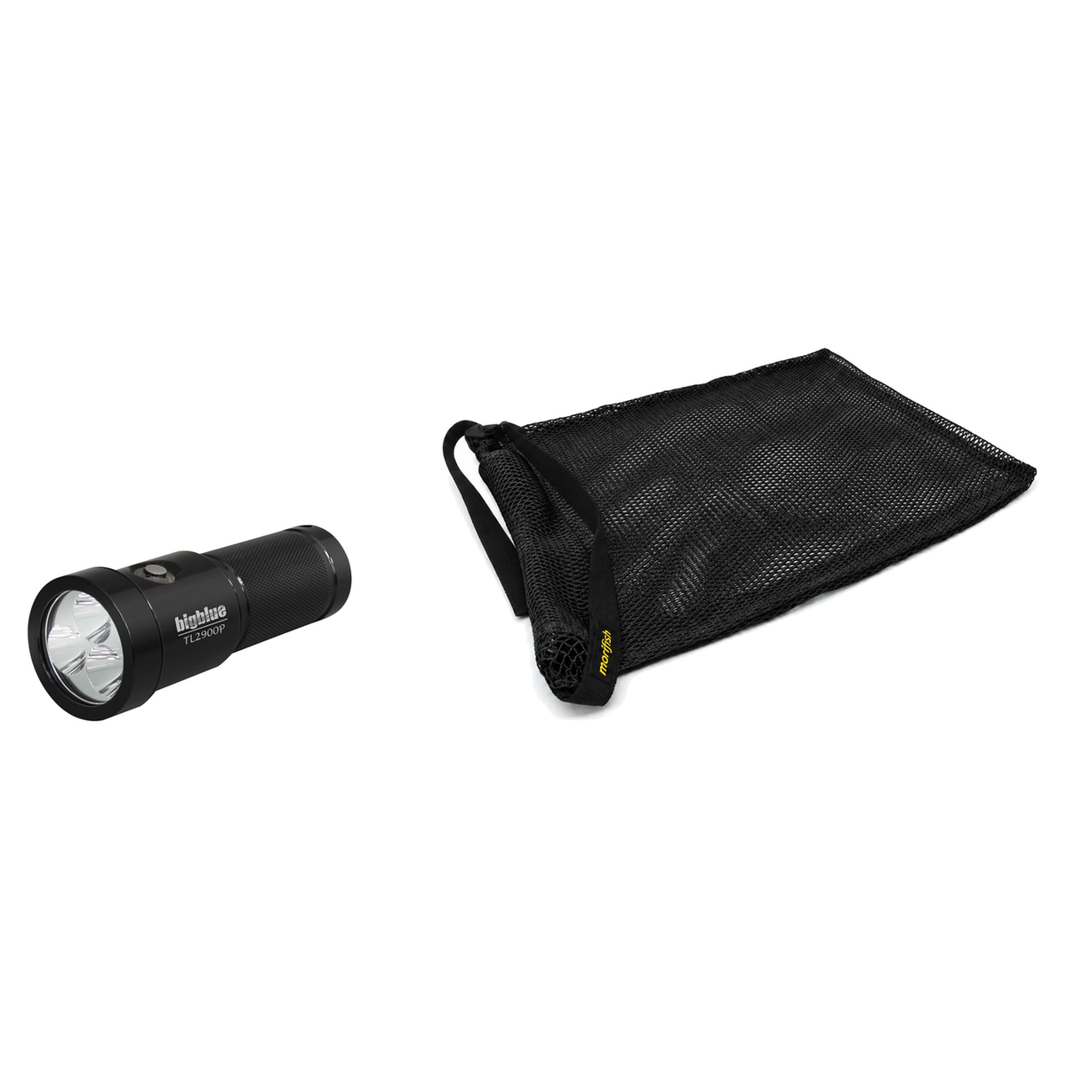 BigBlue Lobster Season Package – TL2900P 2900 Lumen Narrow Beam Tech Light + Free Morifish Game Bag — Glossy Black