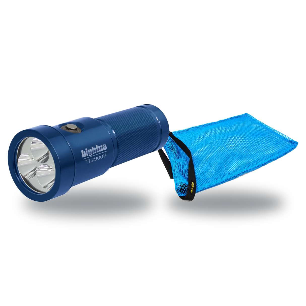 BigBlue Lobster Season Package – TL2900P 2900 Lumen Narrow Beam Tech Light + Free Morifish Game Bag — Glossy Blue