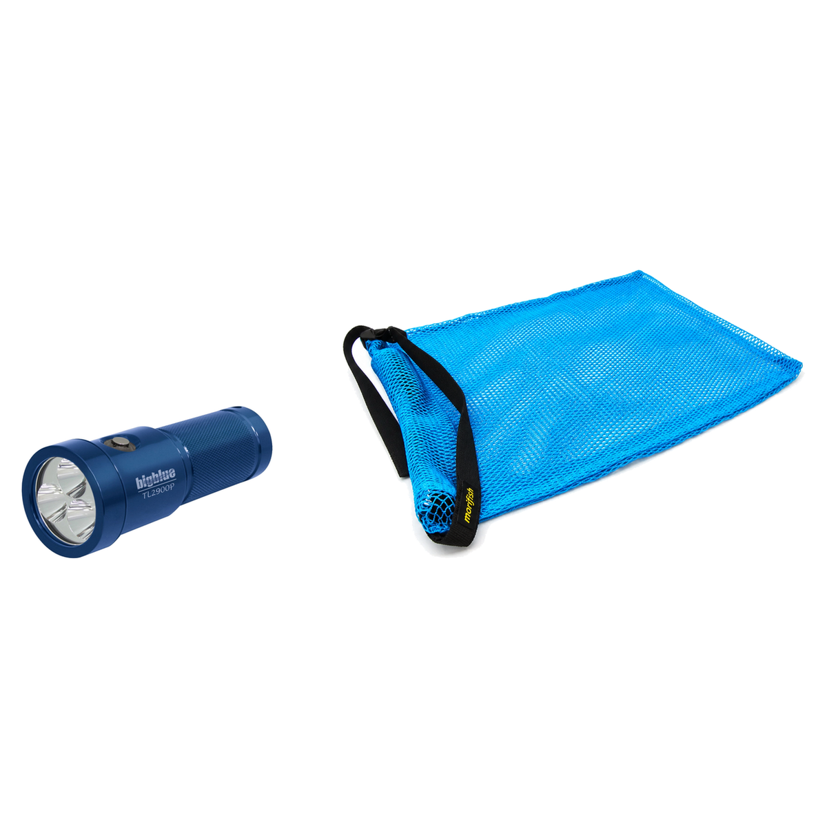 BigBlue Lobster Season Package – TL2900P 2900 Lumen Narrow Beam Tech Light + Free Morifish Game Bag — Glossy Blue