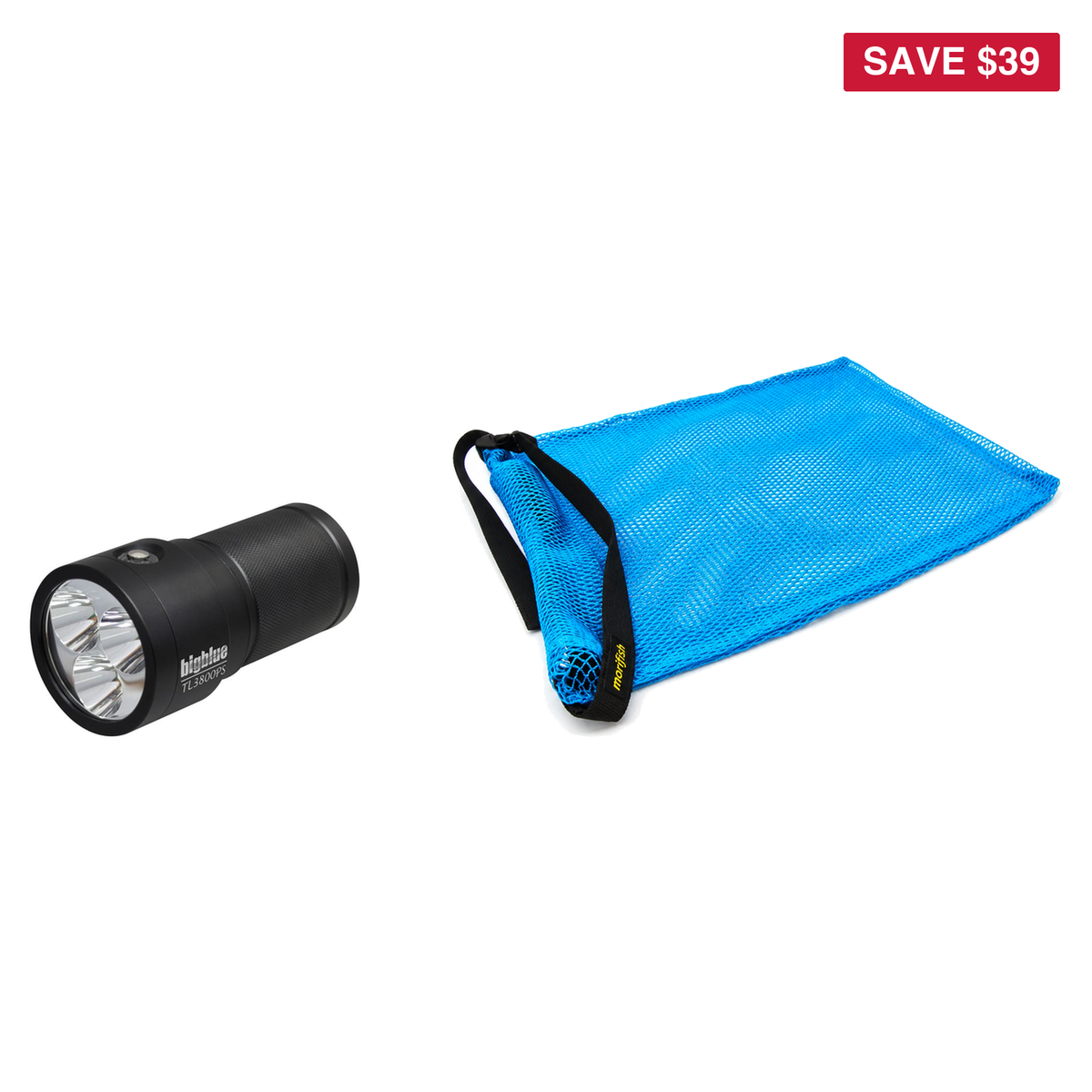 BigBlue Lobster Season Package – TL3800P Supreme 3800 Lumen Tech Light w/ Extended Battery + Free Morifish Game Bag — includ…