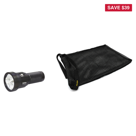 BigBlue Lobster Season Package – TL3800P 3800 Lumen Narrow Beam Tech Light + Free Morifish Game Bag — includes BigBlue 3800…