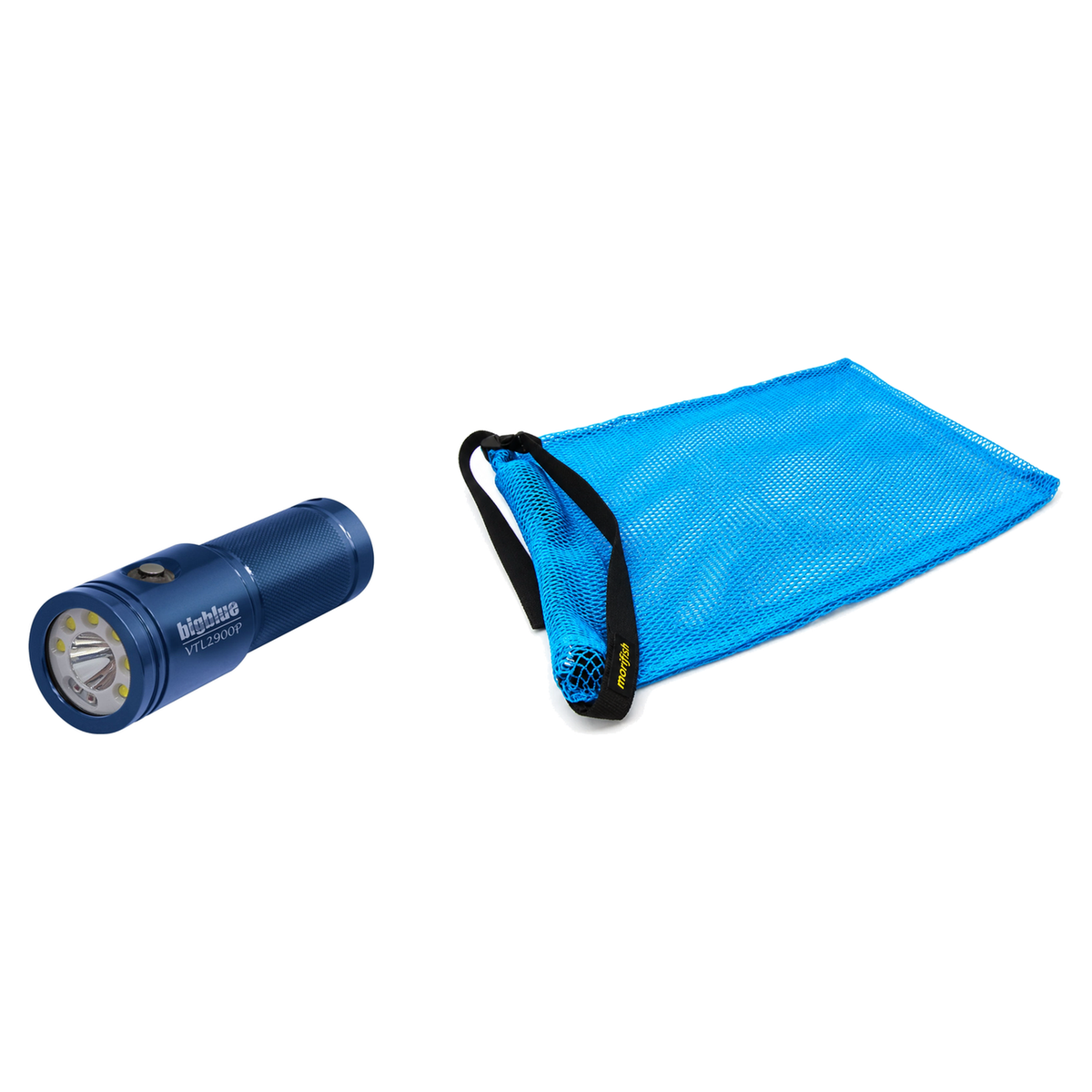BigBlue Lobster Season Package – VTL2900P 2900 Lumen Video Tech Light + Free Morifish Game Bag — Glossy Blue