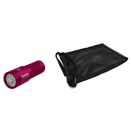 BigBlue Lobster Season Package – VTL2900P 2900 Lumen Video Tech Light + Free Morifish Game Bag — Glossy Pink