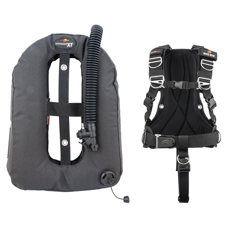 Dive Rite Harness and Wing Package – TransPac Harness + Voyager XT Wing — includes Dive Rite TransPac Harness Nylon Backplat…