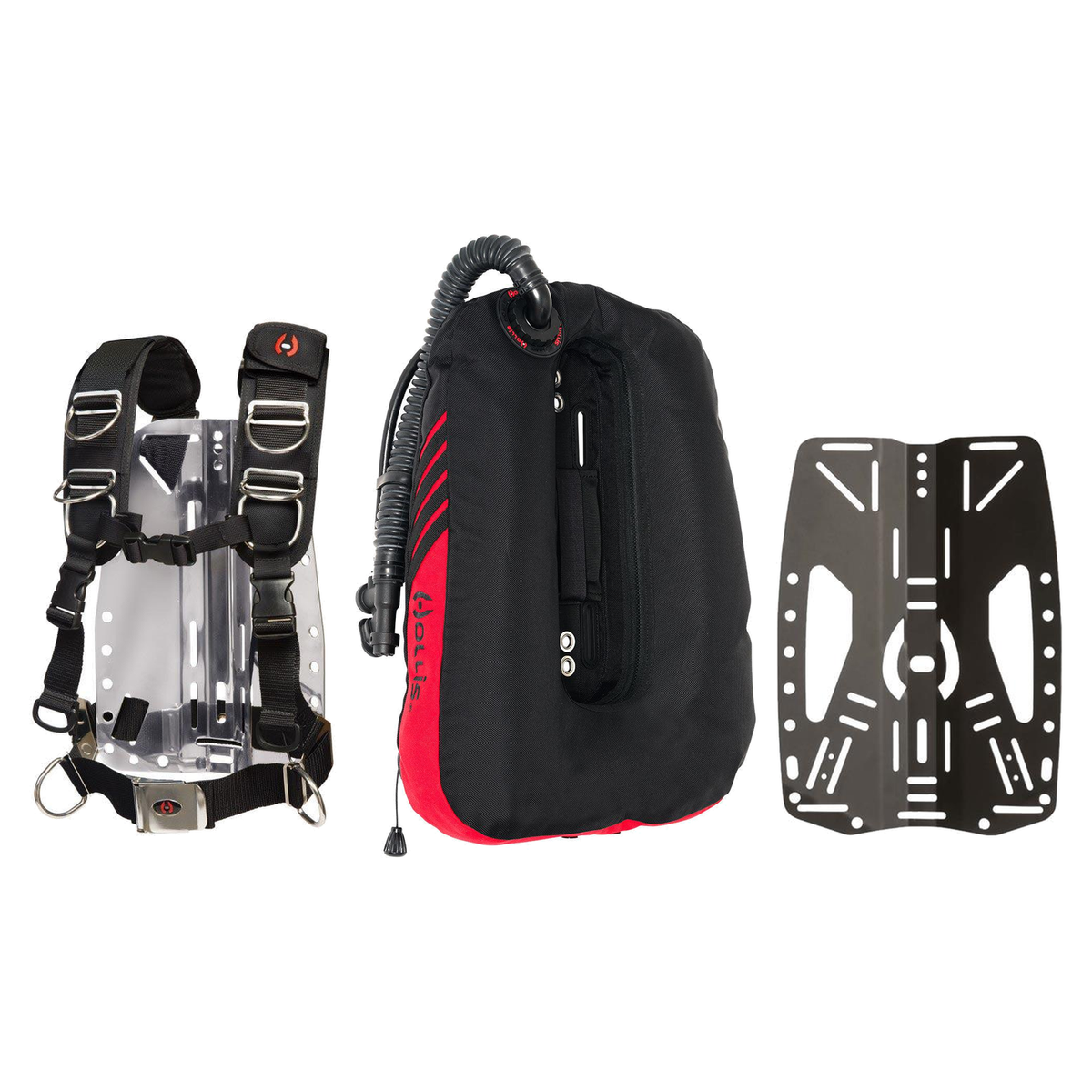 Hollis Backplate and Wing Package – ST 35 lb Wing + Stainless Steel Backplate 2.0 + Elite 2 Harness — ST 35 lb Wing, Aluminu…